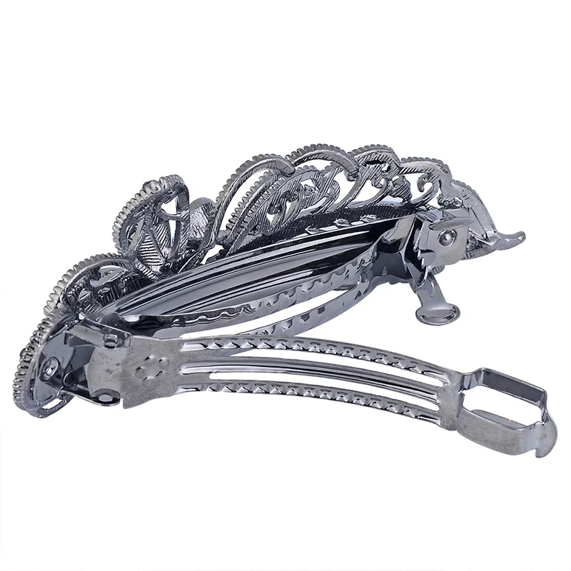 EASYA Blue Peacock Hairpins Rhinestone Crystal Flower Leaf Hair Clip Barrettes Vintage Hair Accessories Jewelry For Women Girls - Image 5