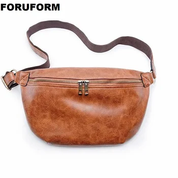 

Fashion Men PU Leather Waist Packs Men Organizer Travel Waist Pack Necessity Waist belt Mobile Phone Bag LI-2427