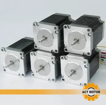 

ACT 5pcs 23HS8430 4-lead Nema 23 270OZ-IN 3A 76mm hybrid stepper motor
