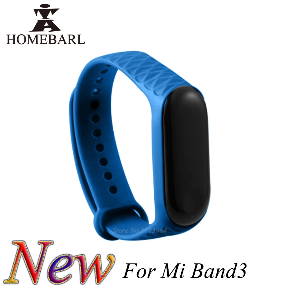 Новый Силиконовый браслет с ромбовидным узором для Xiaomi Mi Band 3 4 Miband3 miband4 Band3 Band4