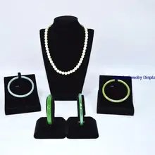 Черный бархат, Эрл, серебро, подставка для ювелирных изделий, набор, ожерелье, браслет, держатель, органайзер, чехлы