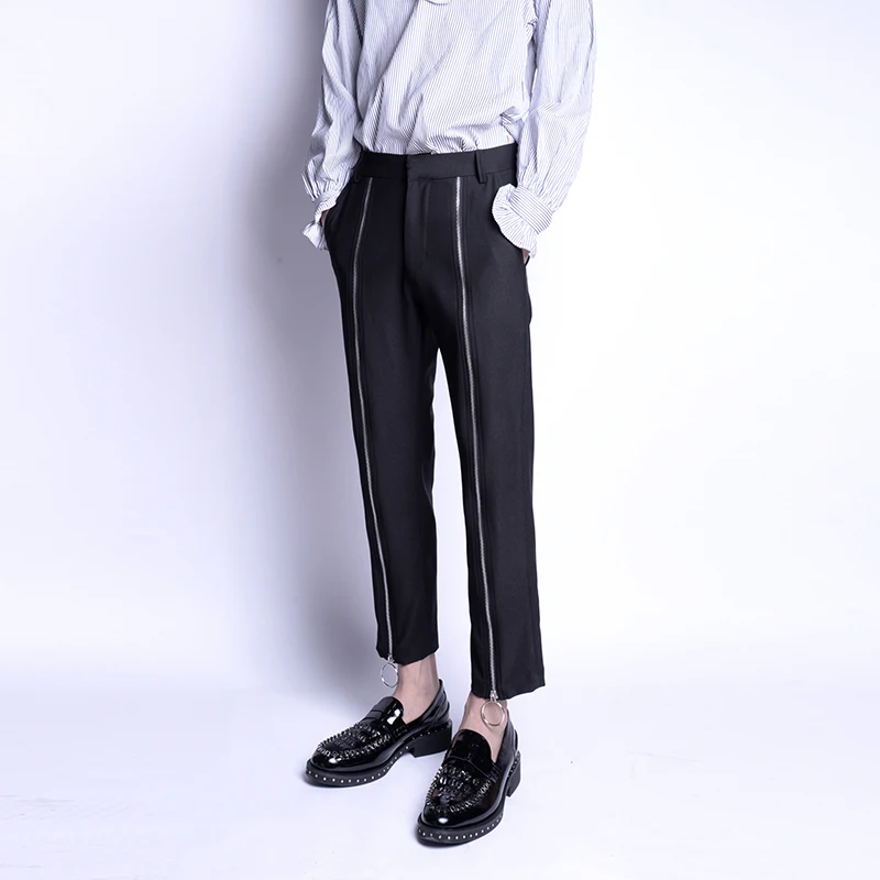 2018 new men's pants street personality casual pants slim trousers