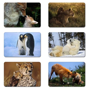 

Polar Bear Penguin Wolf Snow Leopa Cool Designs Nature Rubber Table Mouse Pad Laptop Computer Enclosure Mousepad Mat