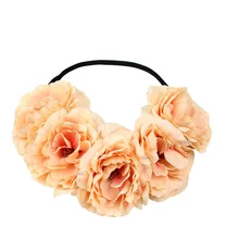 Лучшая цена, модная женская свадебная цветочная гирлянда с короной, повязка на голову, цветочный венок, повязка на голову