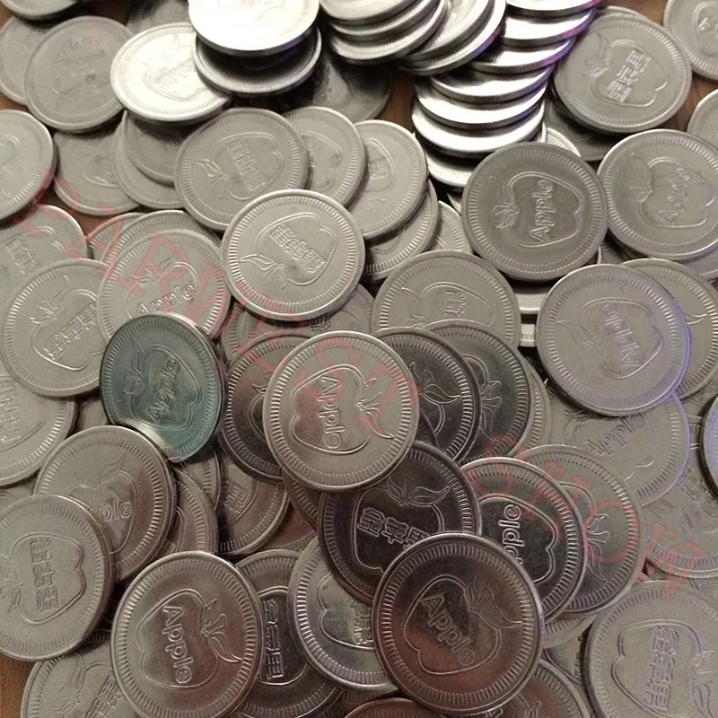 200pcs Game coin token arcade stainless steel Apple Logo token