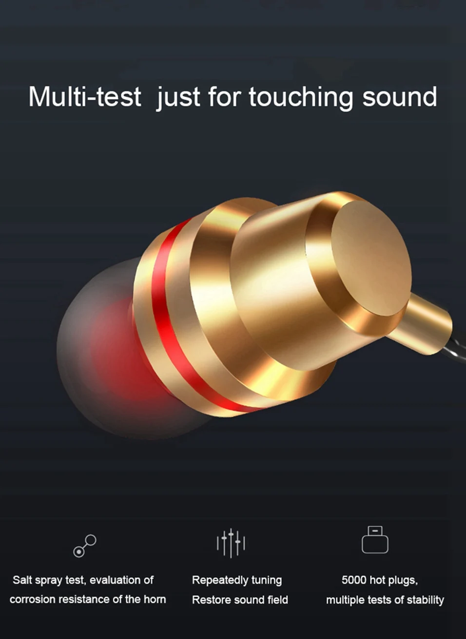 In-Ear Metal Earphone with Microphone HiFi Music Bass Earbuds Headphones Headset for Phone Computer PC MP3 3.5mm Wired Earphone  (7)