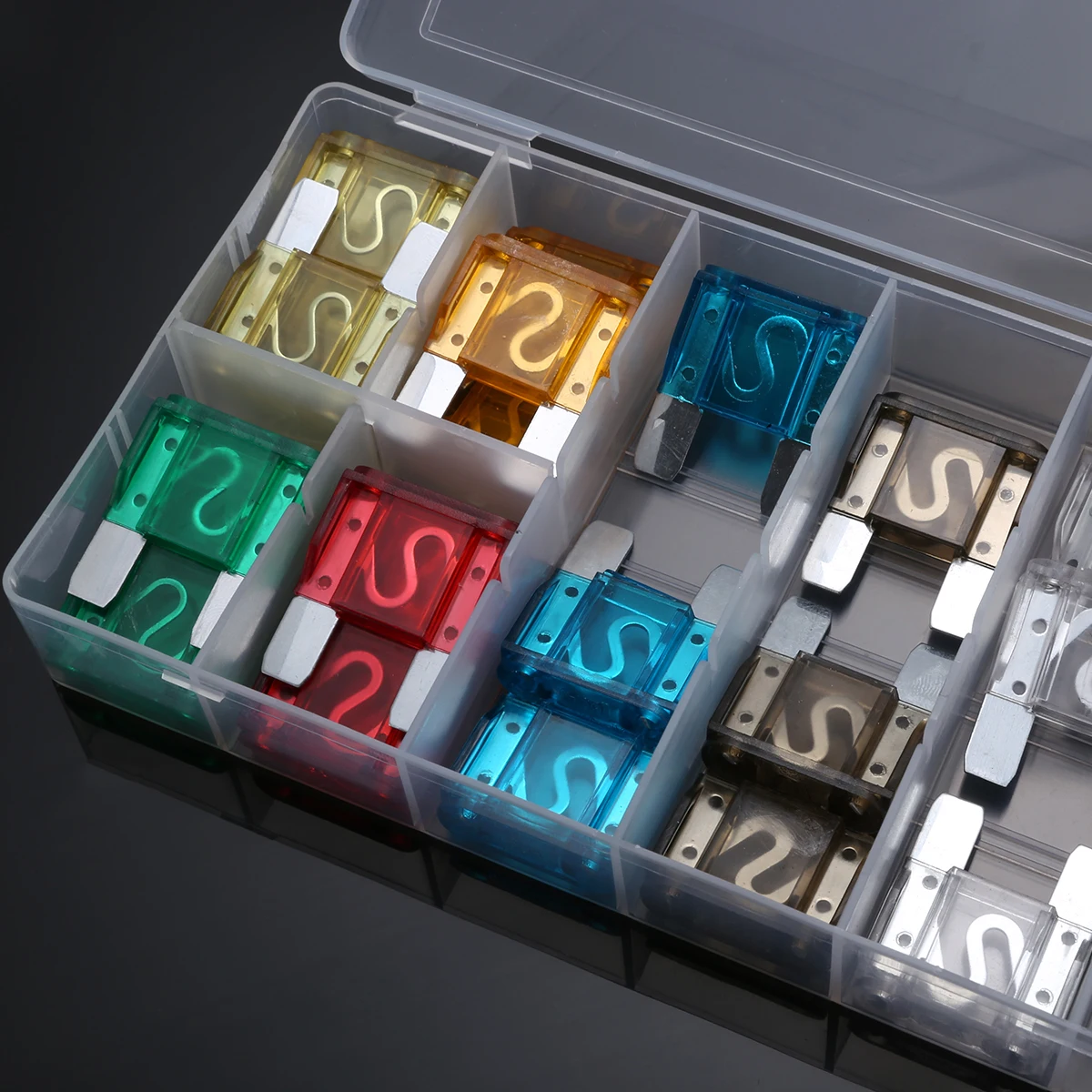 24pcs Big Maxi Blade Fuse Assortment Set 8 Kinds High Quality Car Truck RV Electrical Fuse Kit 20A 30A 40A 50A 60A 70A 80A 100A
