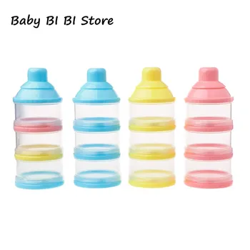 

Baby Infant Feeding Milk Powder Food Bottle Container Portable 3 Cells Grid Box