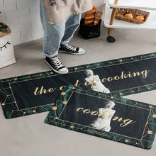 Коврик на кухню для приготовления пищи коврики Кожезаменитель ПВХ удобные водонепроницаемые моющиеся Нескользящие Коврики для дома/прихожей/прачечной