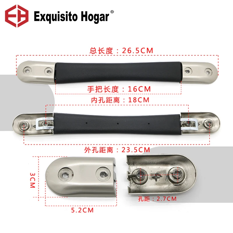 

Suitcase Pull Rod Box Handle Fitting Pull Rod Handle Suitcase Fix Holders Box Pull Carry Strap Luggage Repair Handle Part