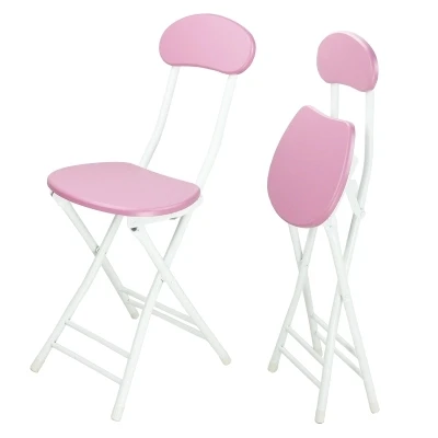 Folding small portable dining chair home chairs folding bench chairs