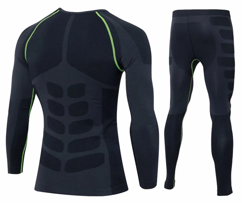 long underwear Winter Thermal Underwear Sets Men Quick Dry O-Neck Stretch Men's Thermo Underwear Male Warm Thermo Long Johns Set men's thermal pants