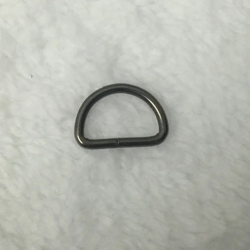 6 pcs 17mm d rings gun black d loop d circles metal d ring for belt handbags dog collar making