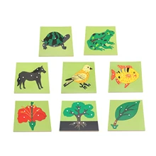 Chanycore Обучающие деревянные игрушки для детей, головоломки, доска для животных, черепаха, лошадь, дерево, рыба, птица, соответствующие подарки 4055