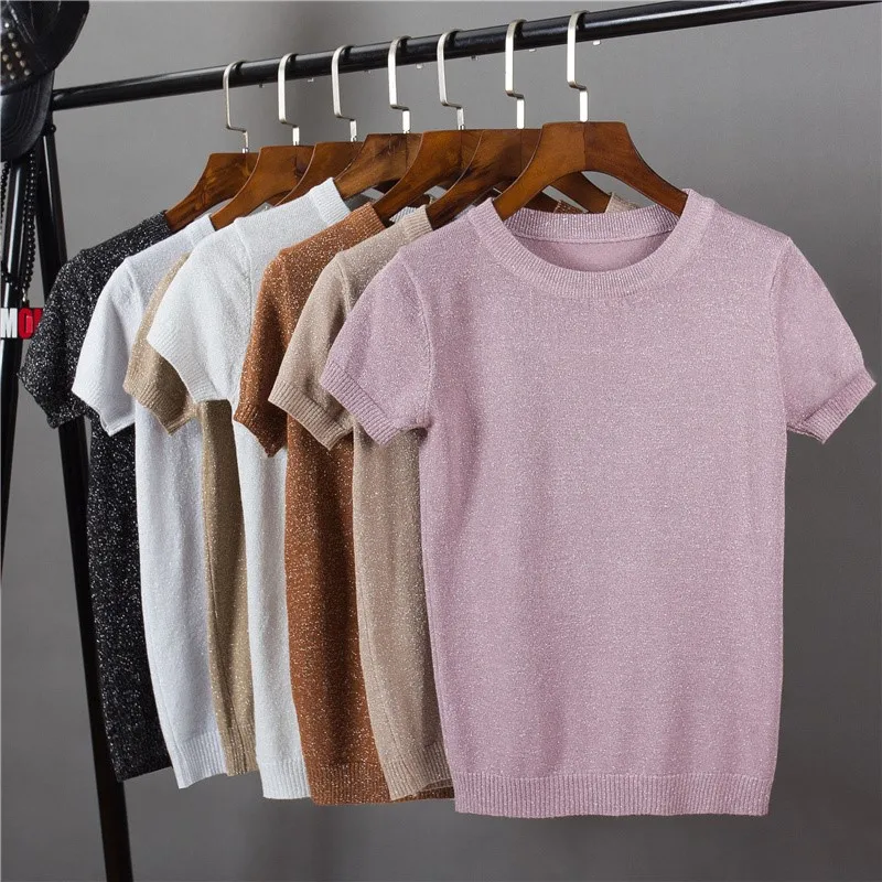 

2019 Special Offer Limited Regular Korean Kpop T Shirt Women Cotton Knitted Sleeve Solid O-neck Base Slim Fit Spring