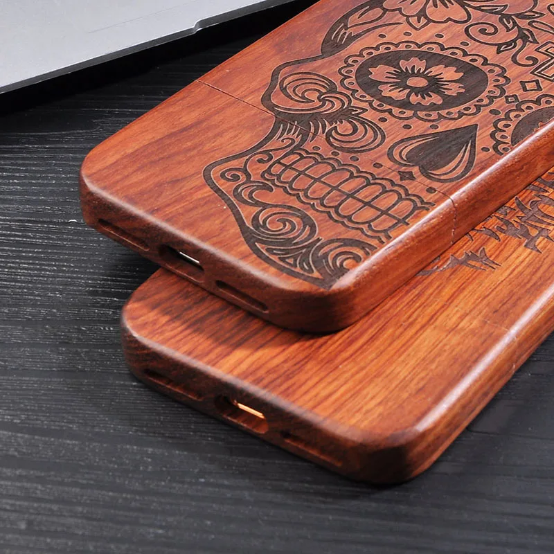 Натуральный деревянный ящик для iphone X 8 7 6 6s Plus SE 5 5S samsung Galaxy Note 8 S6 S7edge S8 S9Plus чехол Ретро тисненый Деревянный чехол