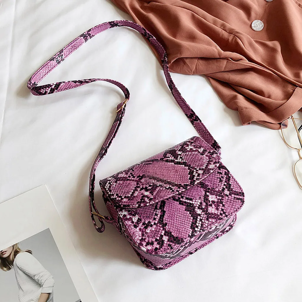 Роскошные сумки со змеиным принтом, женские сумки, дизайнерские новые трендовые классические сумки-мессенджеры, сумки через плечо, Bolsa Feminina# P