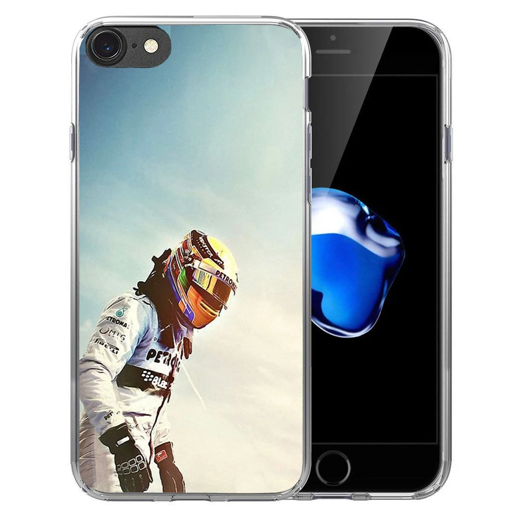 racing racer Lewis Hamilton 44 clear Soft Transparent