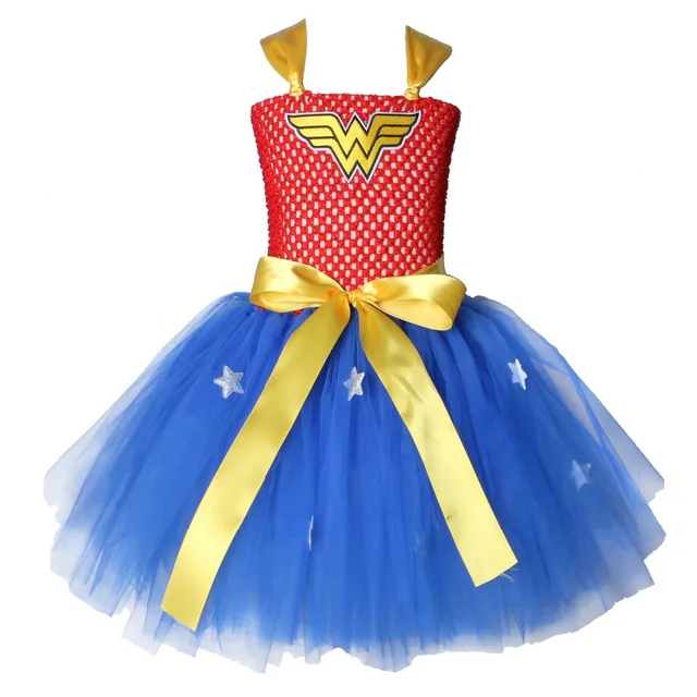superhero inspired kids girls tutu dress halloween christmas wonder