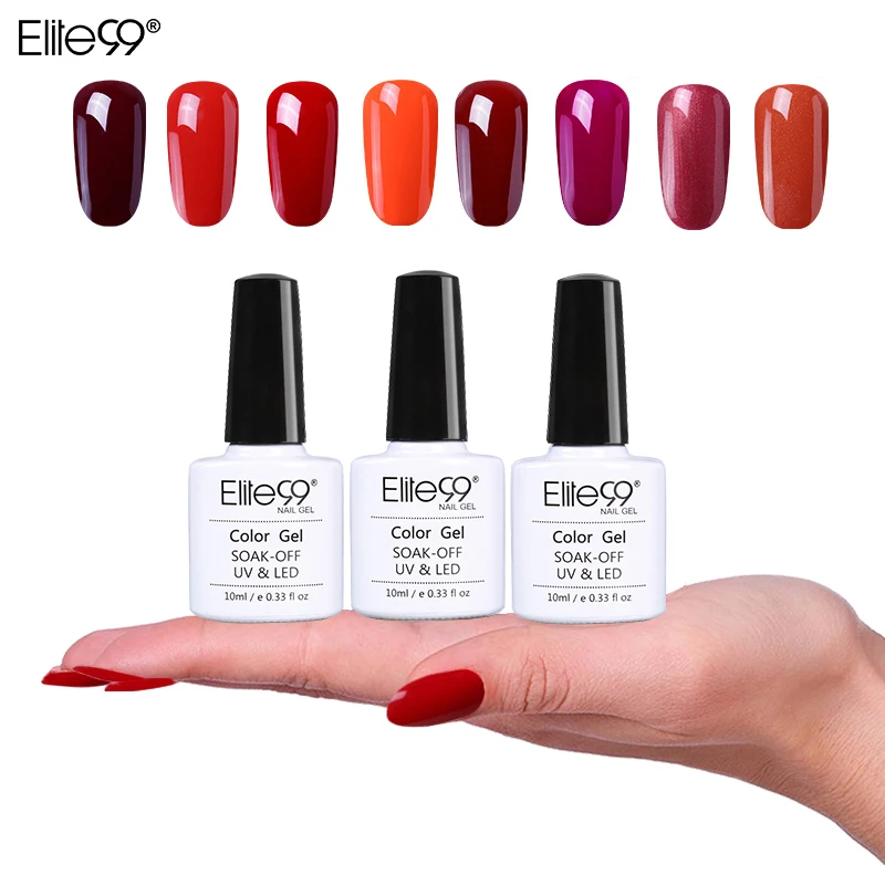 

Elite99 10ml Wine Red Series UV Nail Gel Long Lasting Nail Varnish Easy Soak Off Nail Art Polish Lacquer All 36 Colors Wholesale