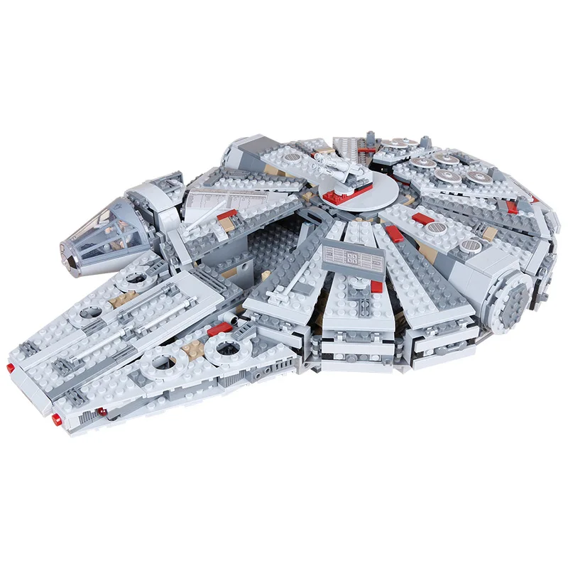 

1381pcs Lepin 05007 Star War Series Building Blocks The Last Jedi Set Millennium Compatible 75105 Toys Falcon Model Kids Gits