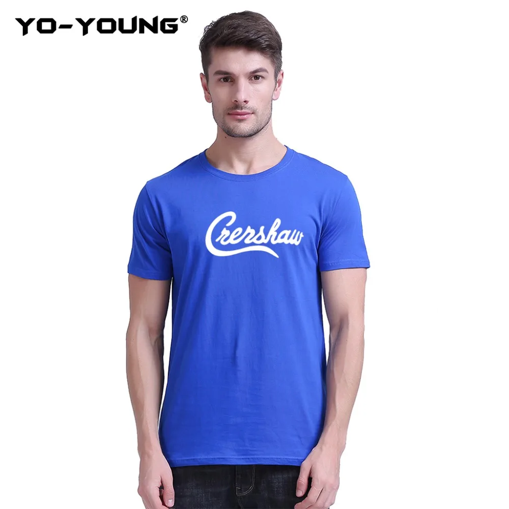 

Yo-Young Men T-Shirts Hip Hop Rapper Nipsey Hussle Crenshaw Print 100% Combed Cotton Casual Short Sleeve T shirts Customized
