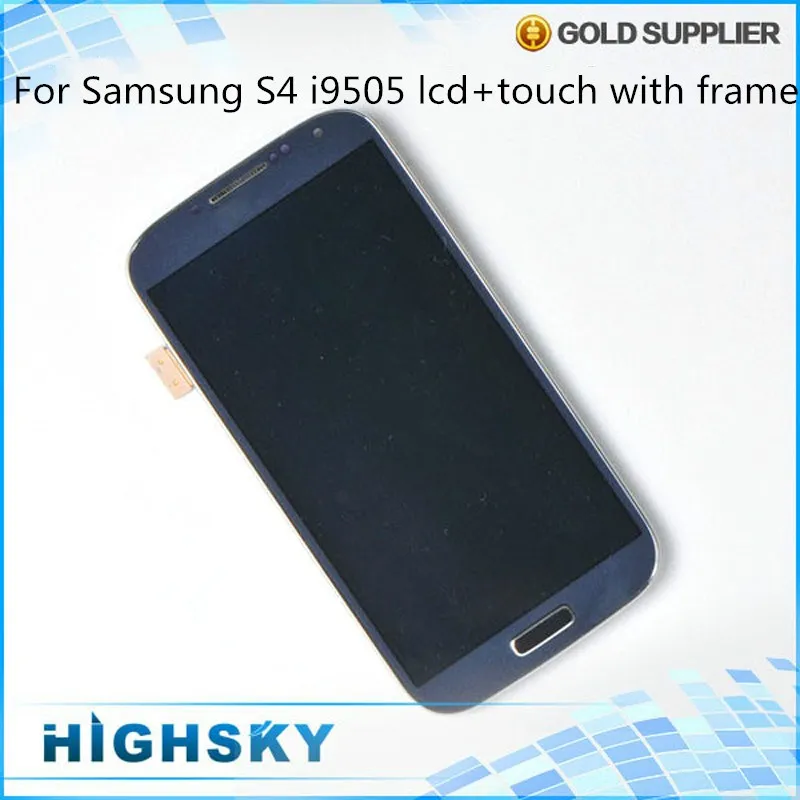 

1 Piece Free Shipping Assembly Replacement Screen For Samsung Galaxy S4 i9505 LCD Display +Touch Digitizer With Frame
