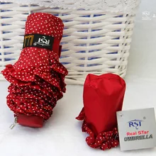 2016 tragbare Fünf Taschenschirm Für Regen Womenr MINI Regenschirm Kreative Spitze Spot Frauen Prinzessin Schirme