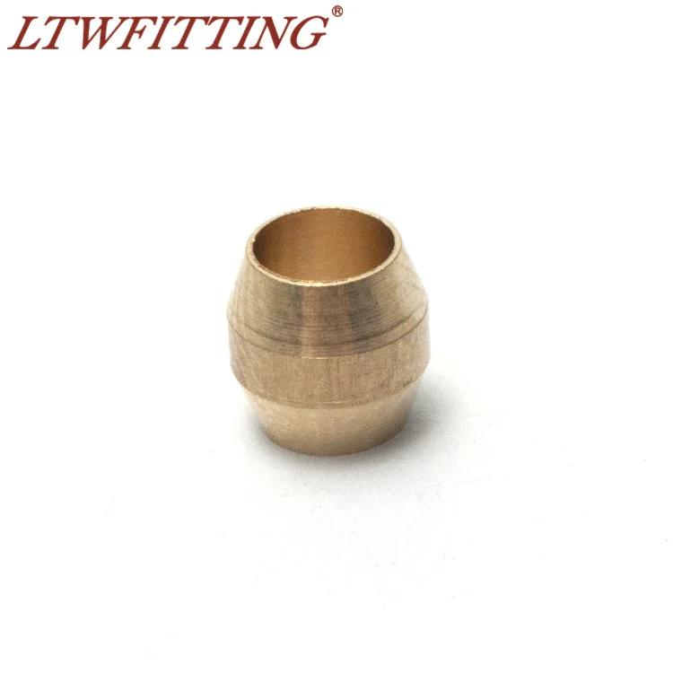 LTWFITTING 1/8" Brass Compression Sleeves Ferrules ,BRASS COMPRESSION