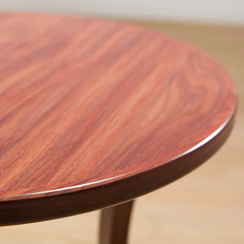 Antique furniture solid wood tea table round retro wooden self-contained end table suitable for the living room M257