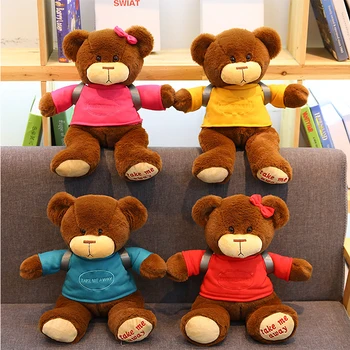 

Hot Kawaii Cartoon Teddy Bears Carrying Bag Plush Toys Stuffed Animals Fluffy Bear Dolls Soft Kids Toys Kid's Birthday Xmas gift