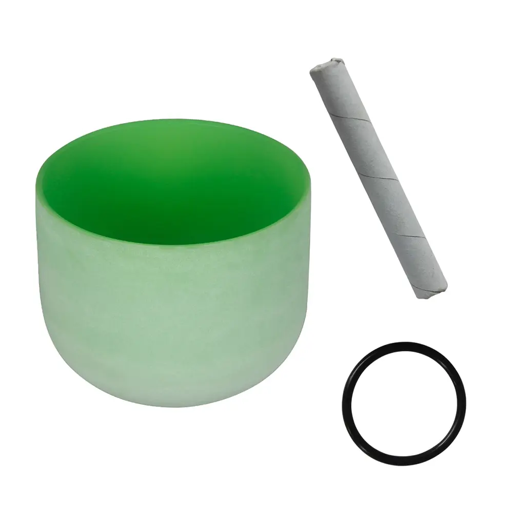 

8 Inch Crystal Singing Bowl B Note with Mallet & Rubber O-Ring for Music Making Musical Healing Meditation Yoga Home
