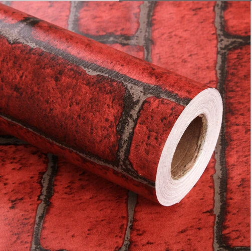 Imitation Brick Red Wallpaper Living Room Sticky Adhesive Imitation Brick Red Wallpaper Living Room Sticky Adhesive Stickers Printed Pvc Green Water