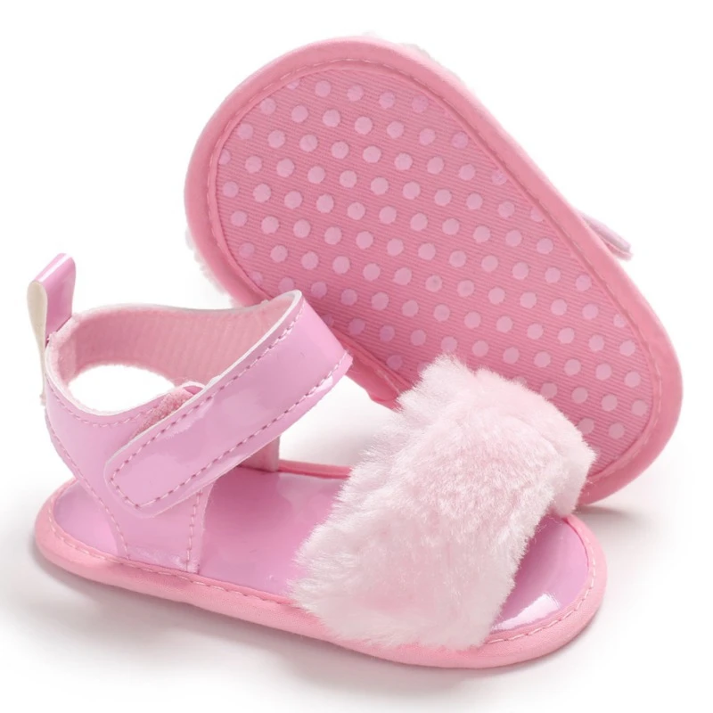 Детские сандалии с мехом милые детские сандалии для девочек детская обувь лето малыш принцесса нескользящая обувь для девочек детские