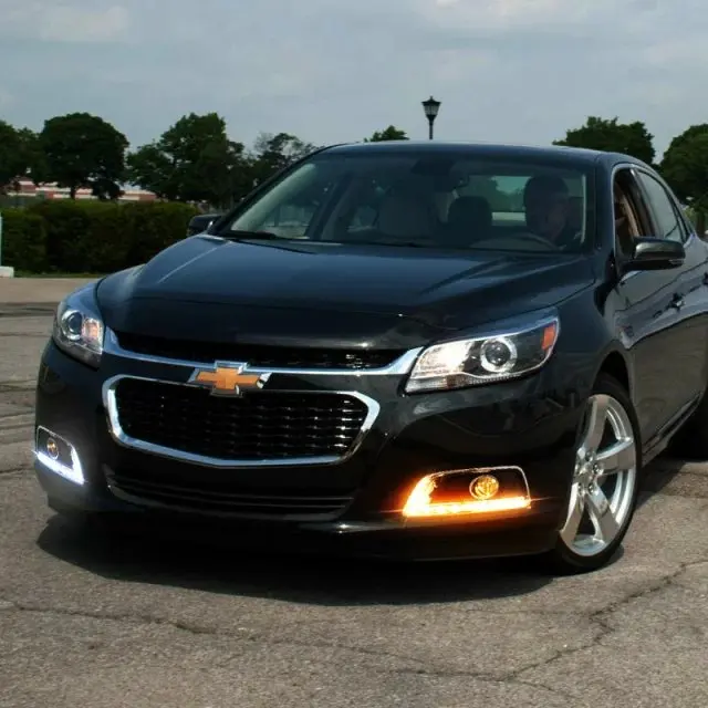 

RQXR LED daytime running light for Chevrolet chevy Malibu 2011-2015 with yellow turn signal and dim control