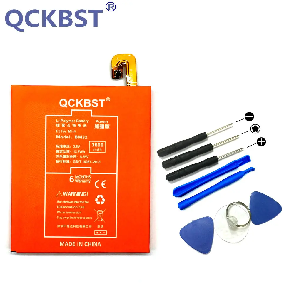 QCKBST BM32 3600mAh High Capacity Battery For Xiaomi Mi4 Mi 4 Original Replacement Phone Li-ion Batteries | Мобильные телефоны и