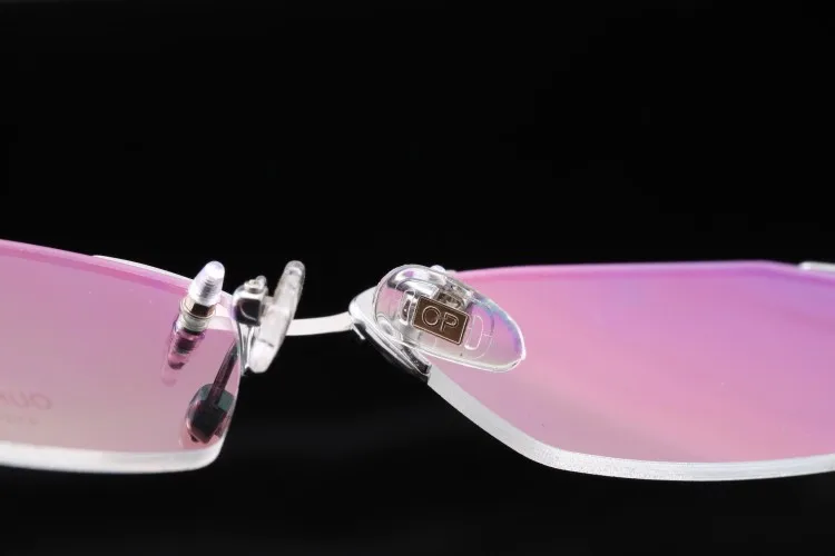 Чистого титана очки без оправы кадров мужчин близорукости оптические очки кадр рецепт Eyewears oculos-де-грау