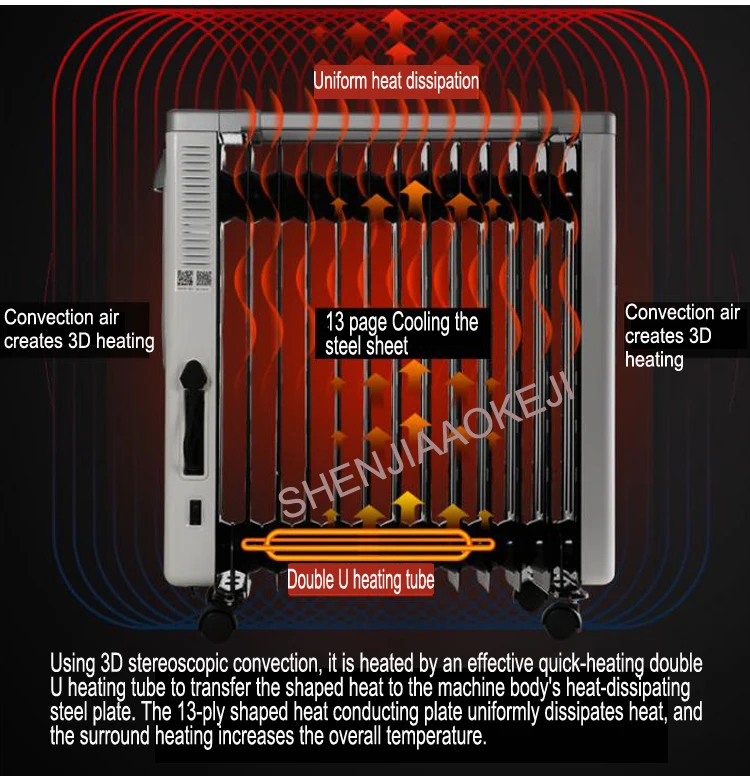220 В электрический обогреватель 13 таблеток бытовой энергосберегающий электрический радиатор нагревательное устройство 1000 Вт/1200 Вт/2200