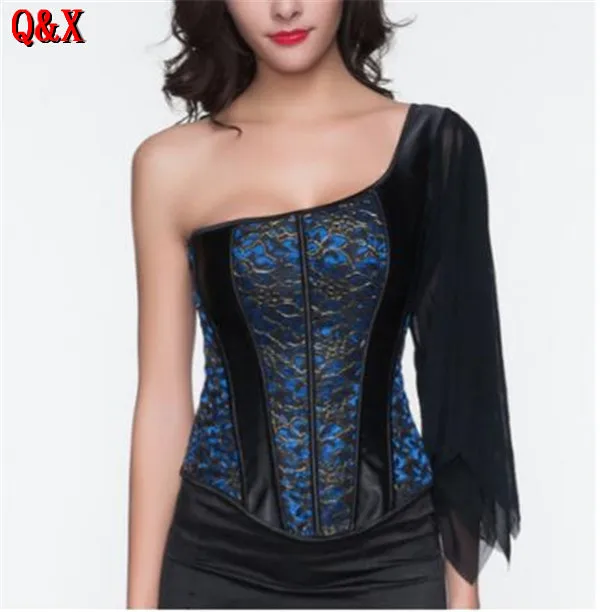 WK36 2017 Lace Long Sleeves Corset Sexy Women Bustier Corset One