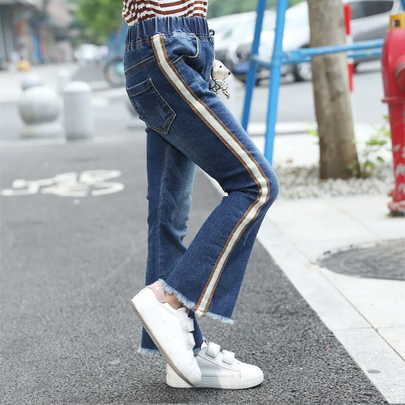 

Children Jeans Girl Spring Warm Winter Jeans For Girls Teenager Kid Jean Pants Skinny Casual Boot Cut Elastic Trausers 5-15Years