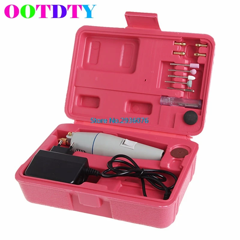 

Pro AC 220V Mini Super Electric Drill Electric Grinder Set + Power Adapter EU APR3_10