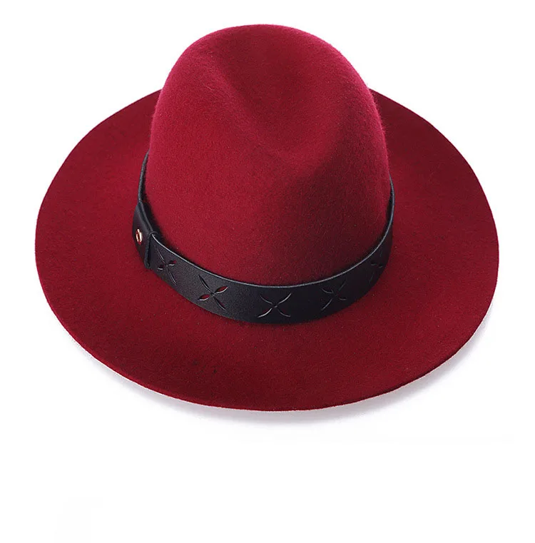 Фибоначчи пояса шерстяные войлочные шляпы-федоры шляпы высокого качества ретро унисекс джаз шляпа для женщин мужские шапки