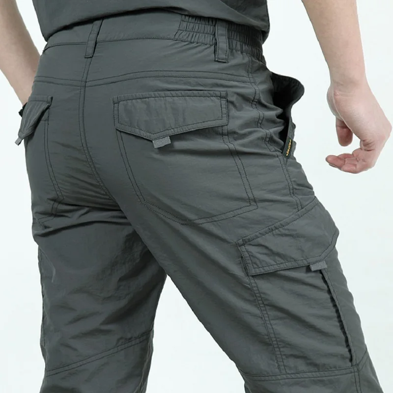 Quick Dry Casual Pants Men Summer Army Military Style Trousers Mens Tactical Cargo Pants Male