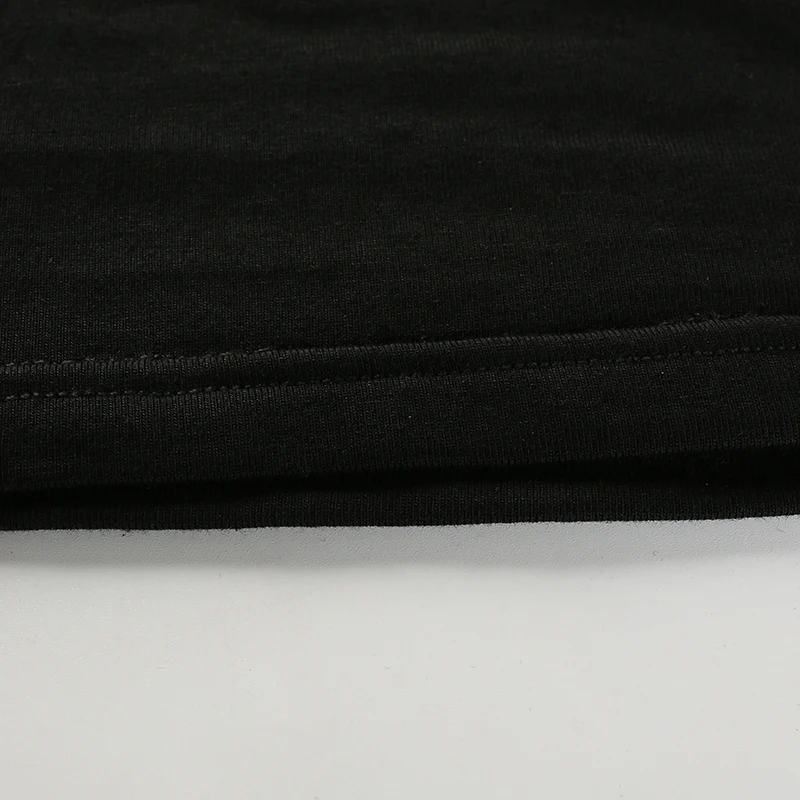 HEYounGIRL Летняя женская футболка с принтом, черная облегающая футболка Harajuku, модные повседневные укороченные топы, черный хлопковый короткий сексуальный топ