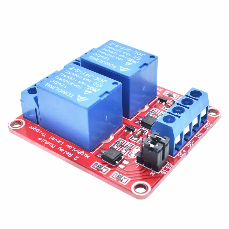 

5V 12V 24V 2 Channel 2 Road Relay Module with Optocoupler Isolation Supports High and Low Level Trigger