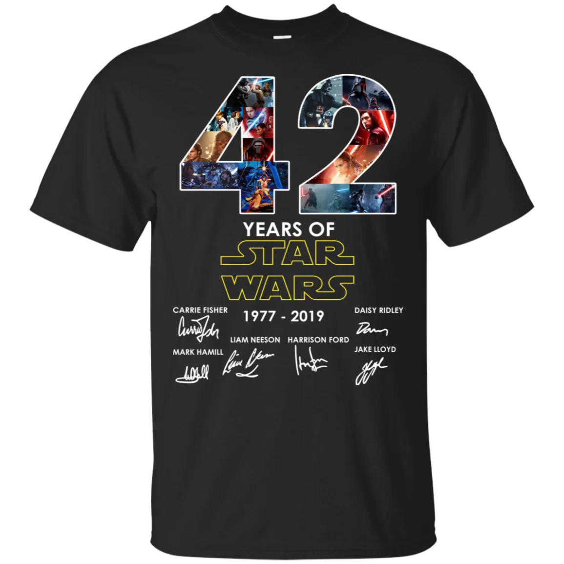 

42 Years Of Star Wars 1977-2019 Signature T-Shirt.png Men's Tee Shirt Short S... Pride Of The Creature T-Shirts