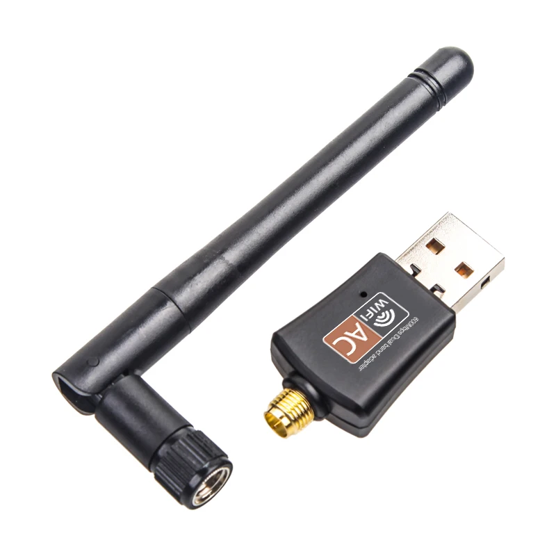 802.11AC 600 Мбит/с 5 ГГц USB Wifi адаптер Wi-Fi антенна 2DBi Поддержка Windows Mac USB Сетевая карта wifi ключ для настольного ноутбука ПК