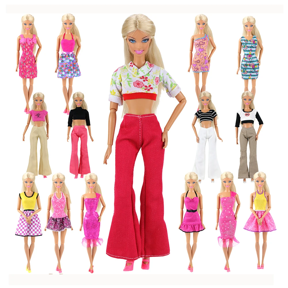 

Doll Accessories 10PCS Random Colors New Hot Beautiful Handmade Princess Gift Present Ball Skits Costumes For Barbie Dresses Set