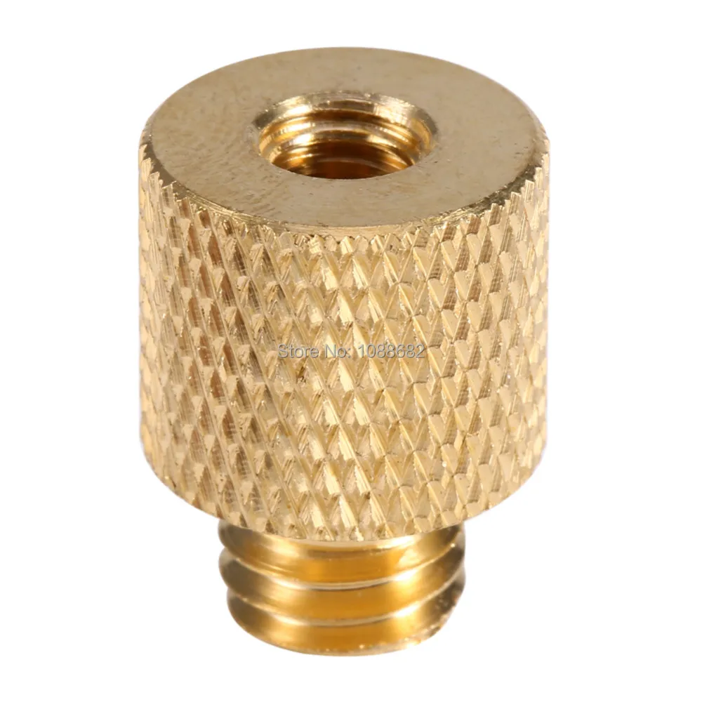Gold Color 14 Female to 38 Male Tripod Thread Screw Adapter Brass 14 38 for Tripod Camera Light Stand Accessories (3)