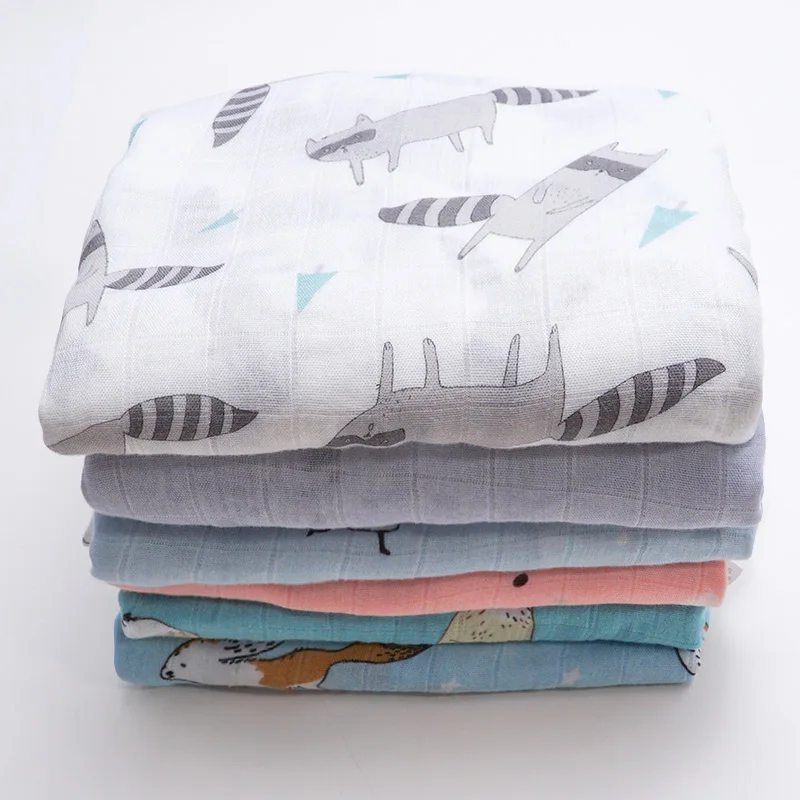 Детское одеяло Muslinlife из бамбукового волокна с милым мультяшным рисунком, супер мягкое детское одеяло для новорожденных, милое банное полотенце